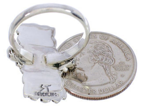 Turquoise Sterling Silver Southwest Ring Size 8-1/2 EX42890